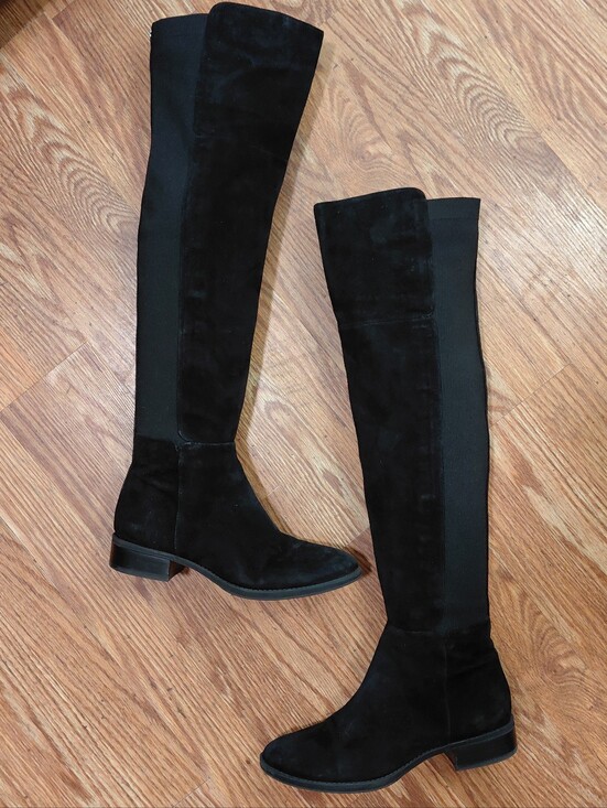 Sam Edelman Shoes - Sam Edelman Black Over-the-Knee Suede Stretch Boots Size 7.5